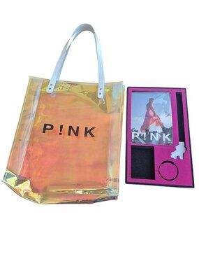 P!nk Summer Carnival Tour 2023 VIP Iridescent Tote Bag With Postcard Set